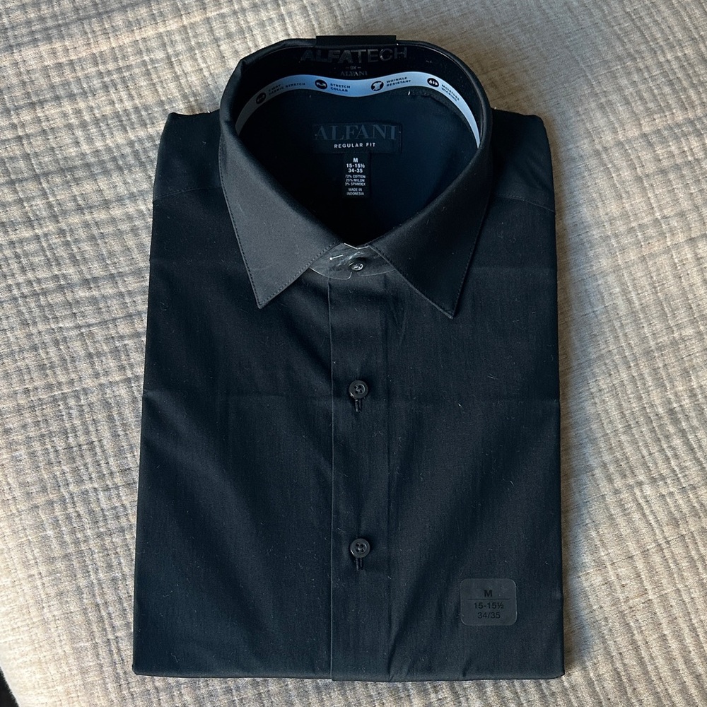Alfani Men's Black Dress Shirt